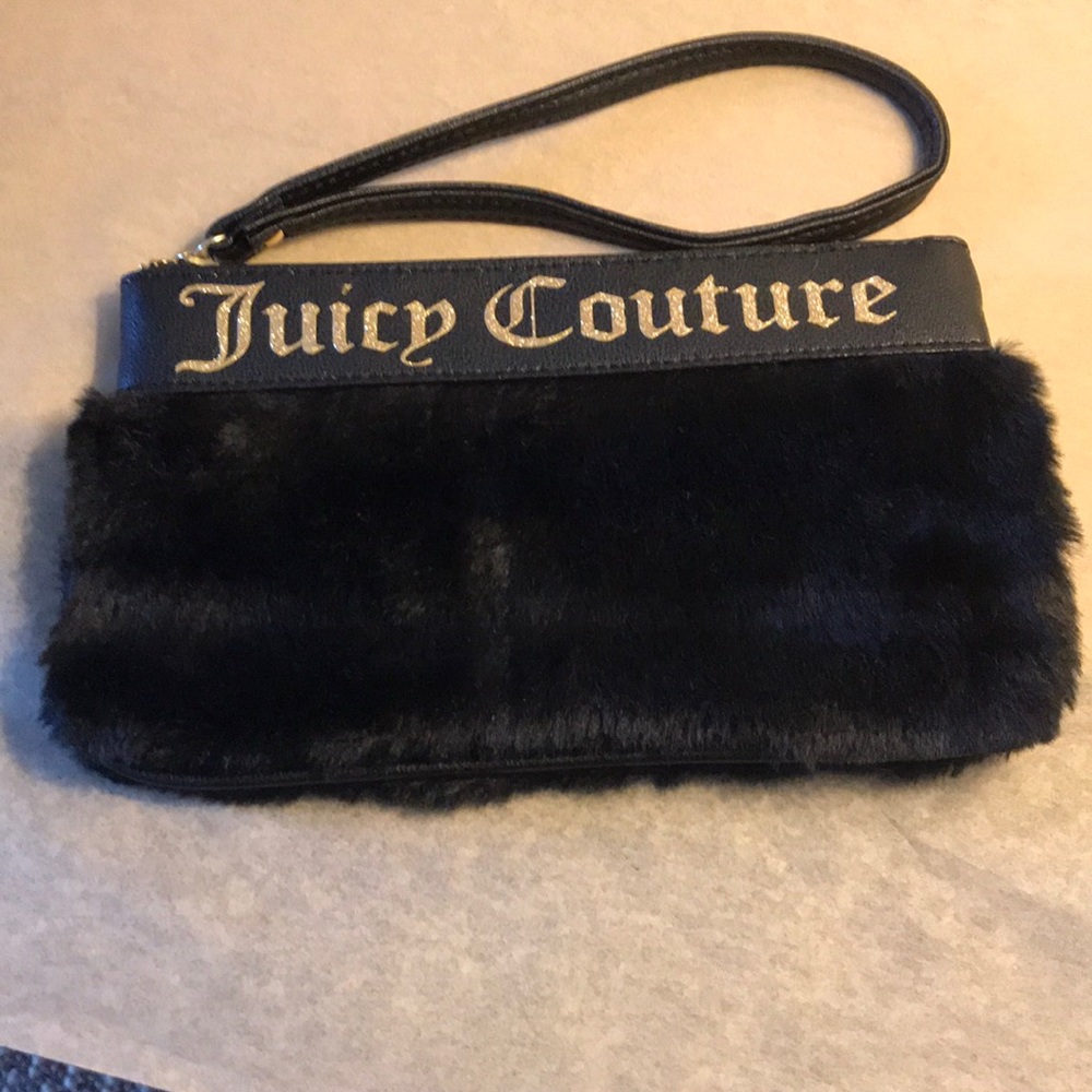 Juicy Couture Wristlet NWT Black with sparkles